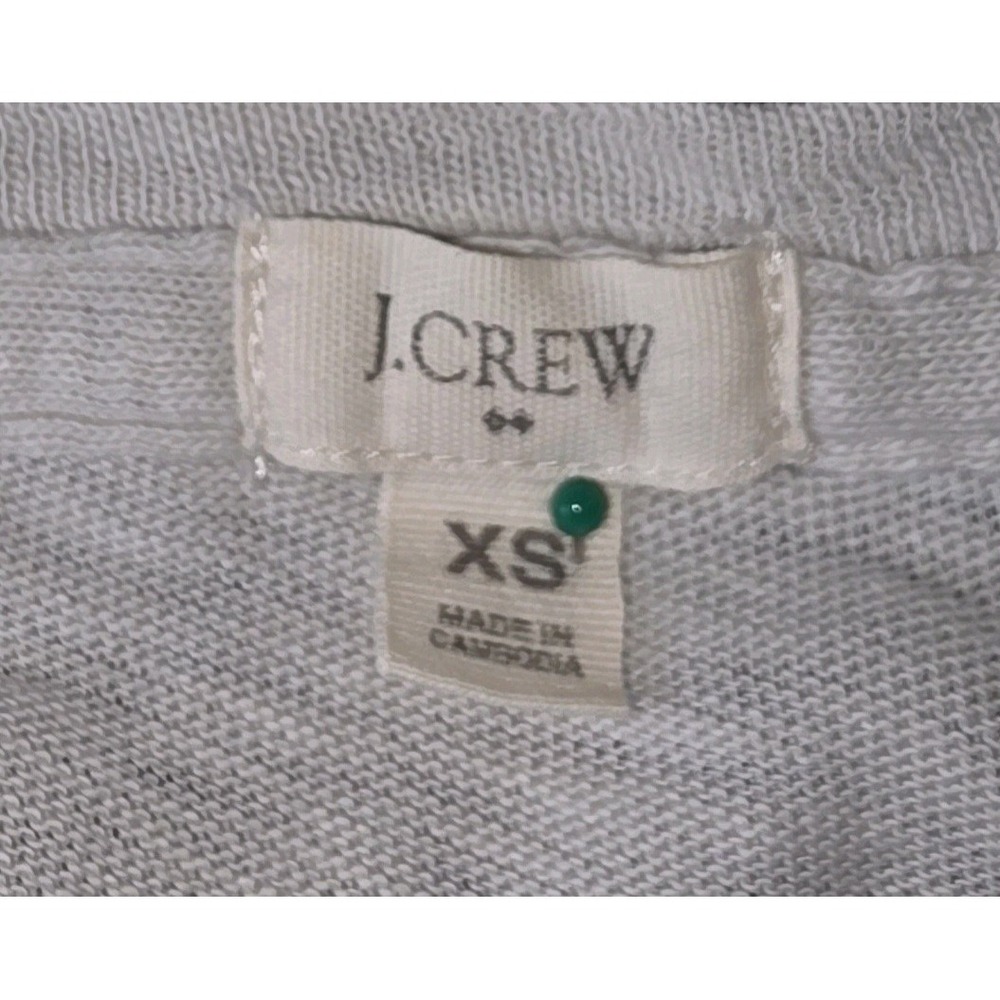 J Crew Factory Womans shirt XS Cotton With Raised Ribbon Embellishment beige - Picture 4 of 6